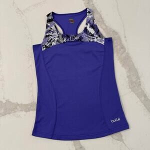 Bolle Tenniswear Athletic Racerback Performance Tank Top Women's XS Purple/Blue